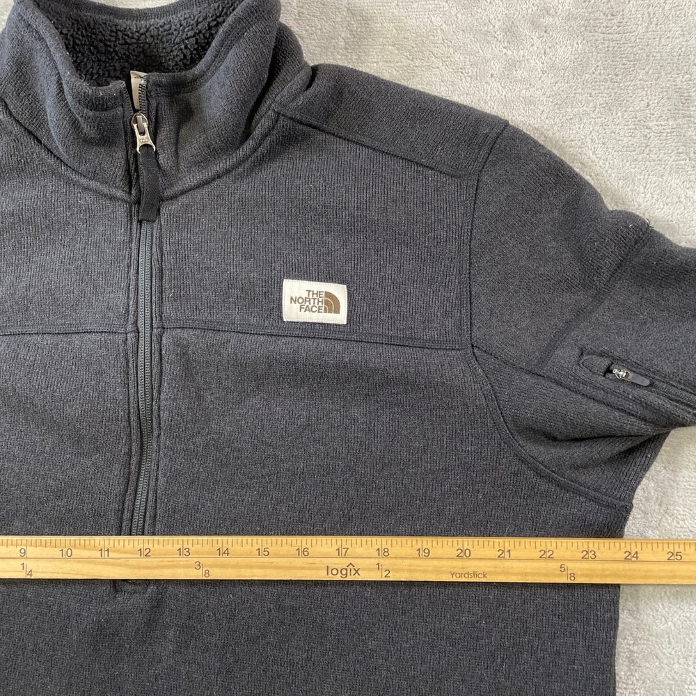The North Face Gordon Lyons 1/4 Zip Fleece Sweater Mens XL Grey School Outdoor - Picture 4 of 11